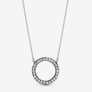 Authentic Pandora Circle of Sparkle Necklace